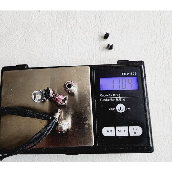 Pandora 925 Textile Multi String Bracelet  Pink Pave CZ Heart / 2 Heart Clips - Picture 13 of 14